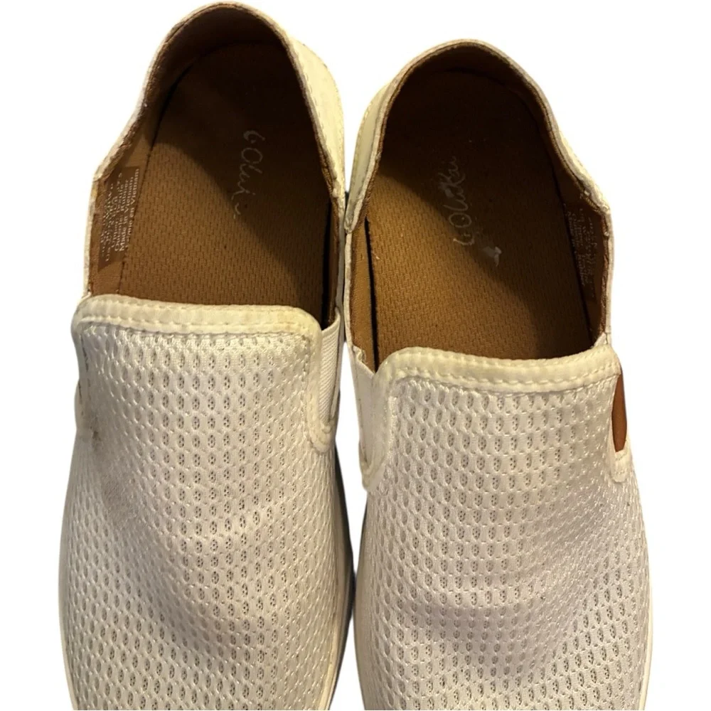 OluKai Pehuea Women’s Slip-On Shoes Size 8.5 Black Mesh Comfort Sneakers